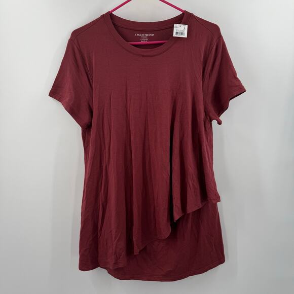 A Pea in the Pod Nursing Top Women’s Large NWT maternity short sleeve Stretch - Picture 10 of 10